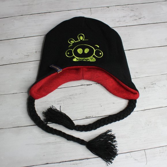Angry Birds Reversible Winter Knit Earflap Hat One Size - Picture 3 of 5